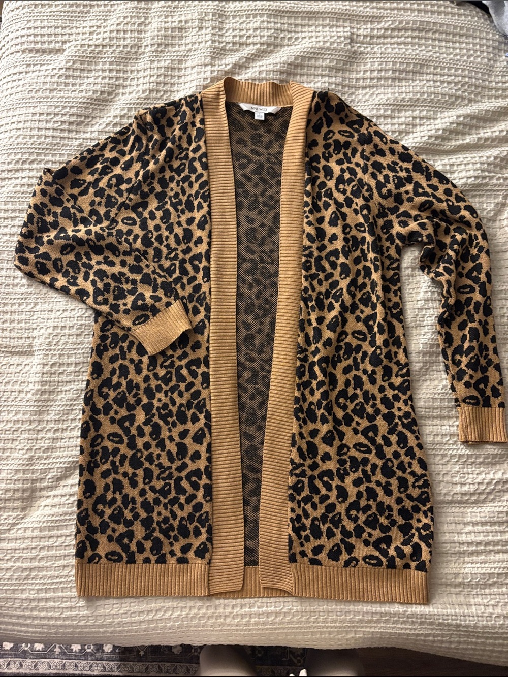 Nine West Size Large Cheetah Print Cardigan